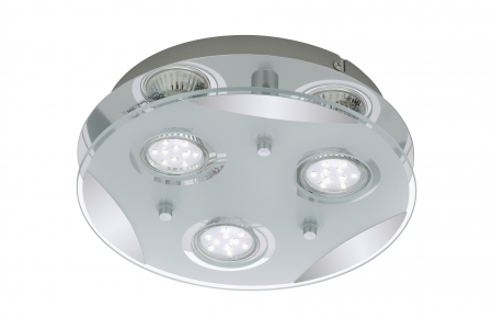 Plafoniera tavan Briloner Leuchten 3573-038, LED schimbabil, alb cald, plafoniera cu bec LED GU10 3000K Ø25cm [1]