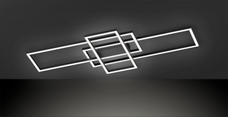 Lustre LED - Lustra led neagra Zenit dreptunghiulara