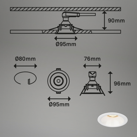 Set 3 Spoturi White Incastrat Design Modern [4]