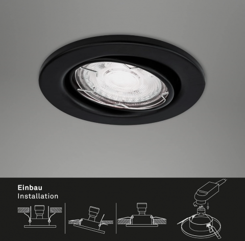 Set 3 spoturi LED Briloner  3X3.5W lumina calda 3000K 350 lumeni IP23 Negru Mat [4]