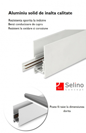 Sina magnetica Alba pentru spoturi led 300 cm [3]