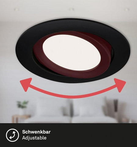 Spot LED Orientabil Briloner 7W Lumina Neutra 4000K 600 Lumeni IP23 Negru Mat [4]