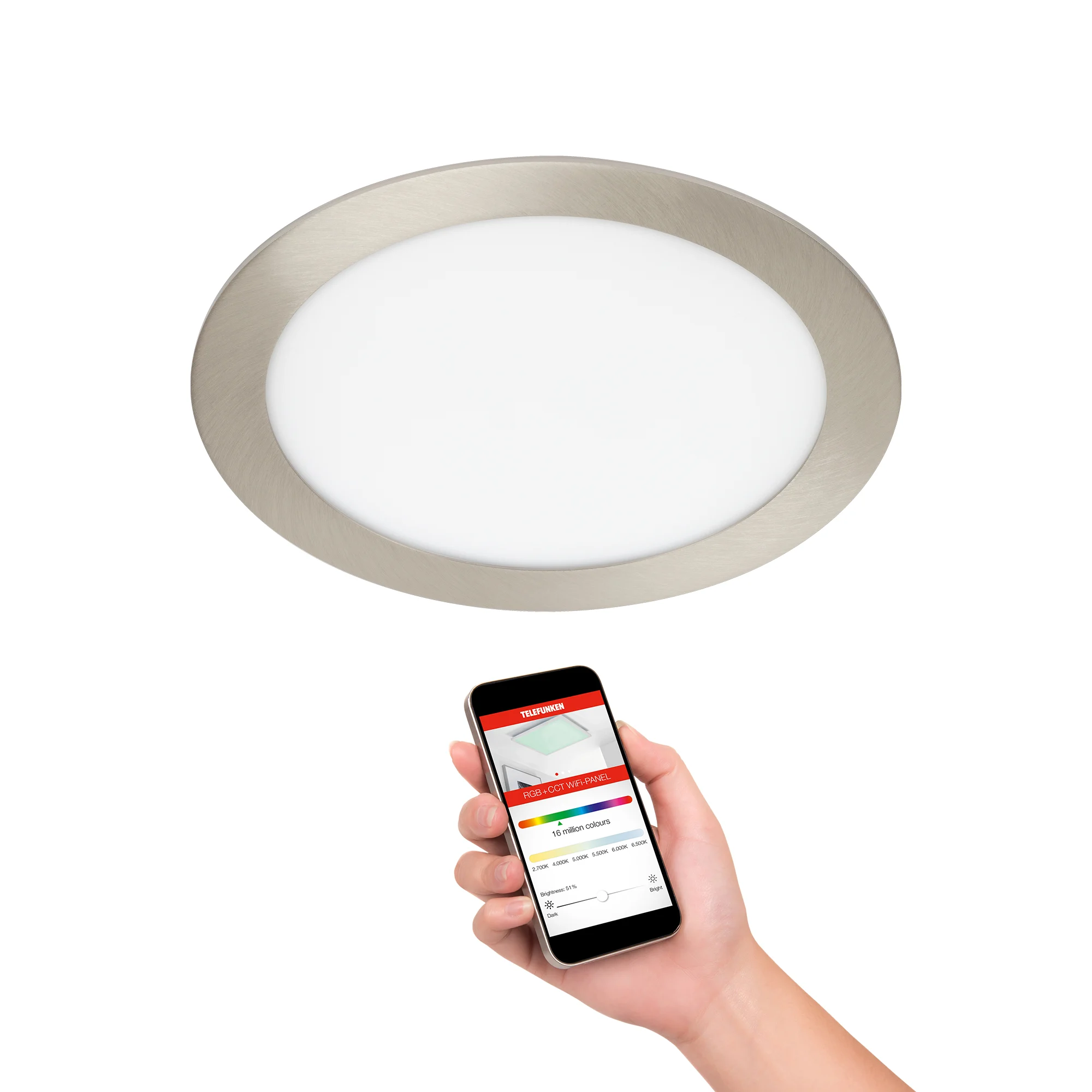 Spot Led incastrat Smart cu WIFI cu aplicatie IOS si Android, Lumina Calda/ Neutra/ Rece si 16 mil culori RGB [4]