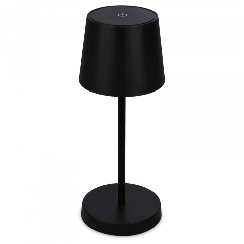 Semne luminoase - Veioza LED Briloner PIHA Black, Putere 2.6W , Lumina Calda , 150 Lumeni , IP44 ,Dimabila in 3 Trepte, Conexiune USB cu Functie de Incarcare, Capacitate baterie 18 Ore