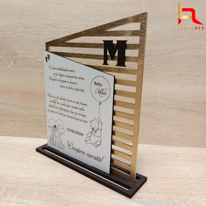 Dar de nastere pentru bebelus - placheta felicitare proaspeti parinti [3]