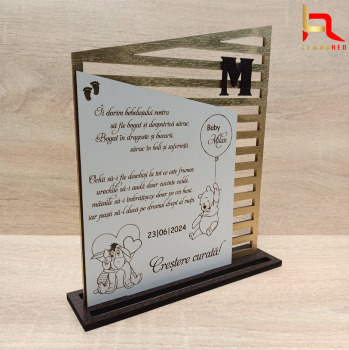 Dar de nastere pentru bebelus - placheta felicitare proaspeti parinti [2]