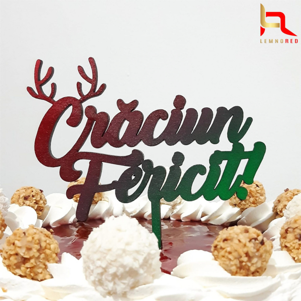 Cake topper Crăciun Fericit M2 [3]