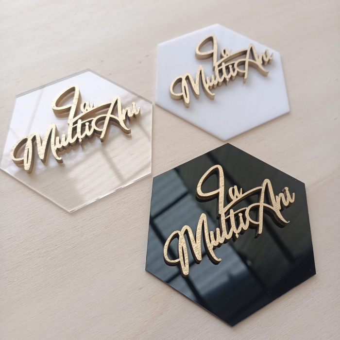 Accesoriu tort LA MULTI ANI din plexiglas & lemn [6]