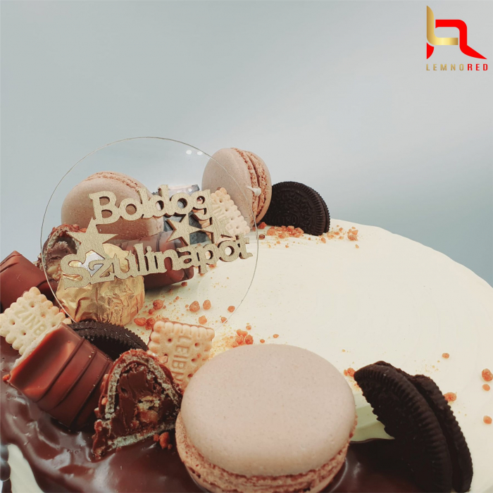 Topper tort BOLDOG SZULINAPOT (plexiglas+lemn) [3]