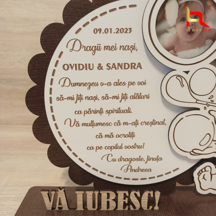 Cadou pentru nasii de botez - RAMA PERONALIZATA BOTEZ [3]