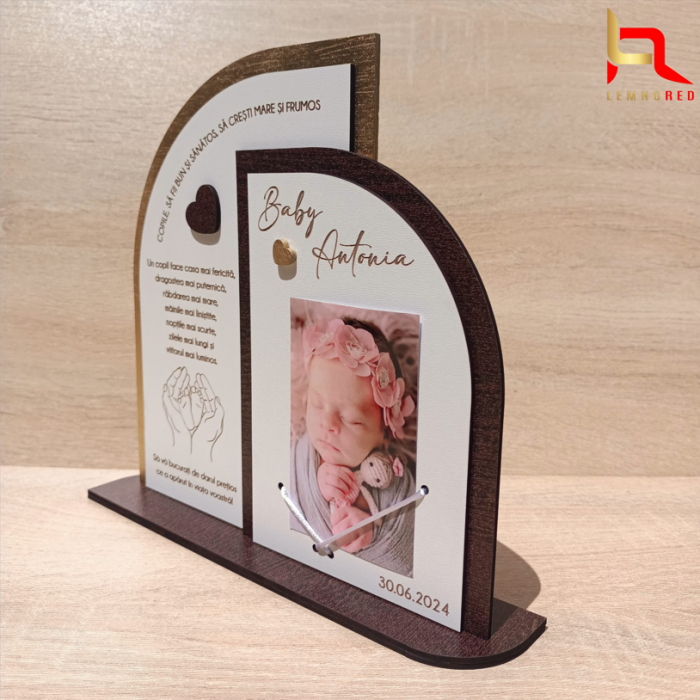Cadou vizita nou nascut - Rama foto personalizata bebelus [2]