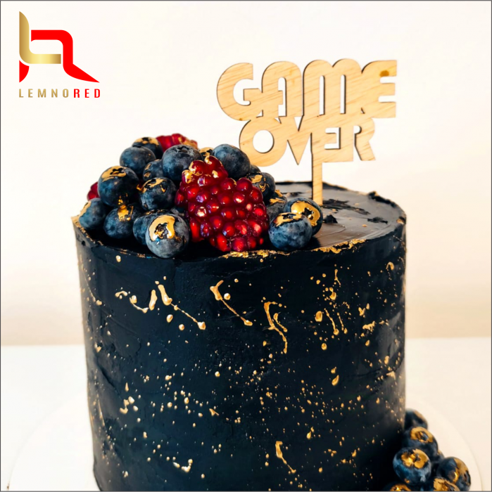Cake topper GAME OVER [2]