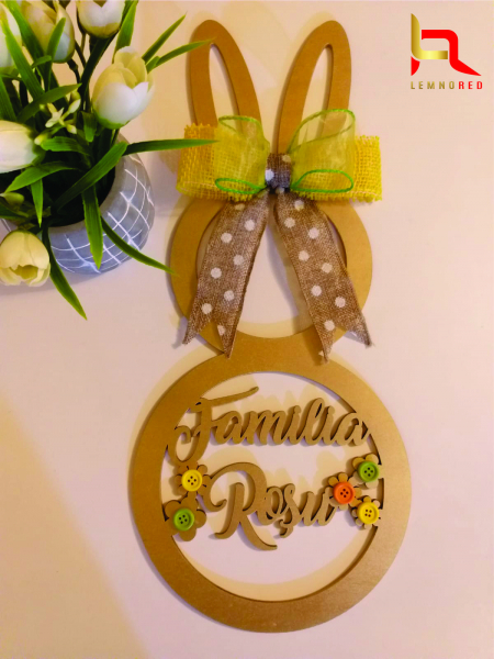 Coronita Paste personalizata cu numele familiei [2]