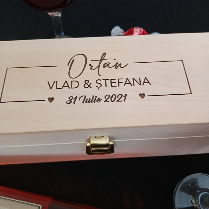 Cutie de vin personalizata Cununie/Casatorie [2]