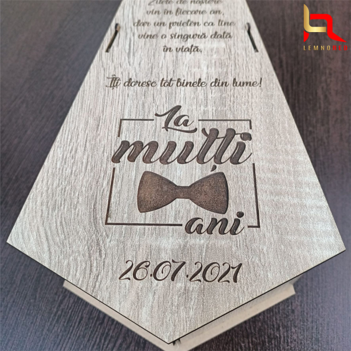 Cutie personalizata pentru vin tip CRAVATA [4]