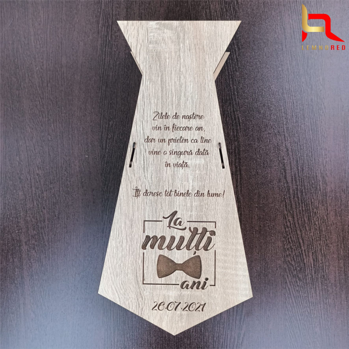 Cutie personalizata pentru vin tip CRAVATA [2]