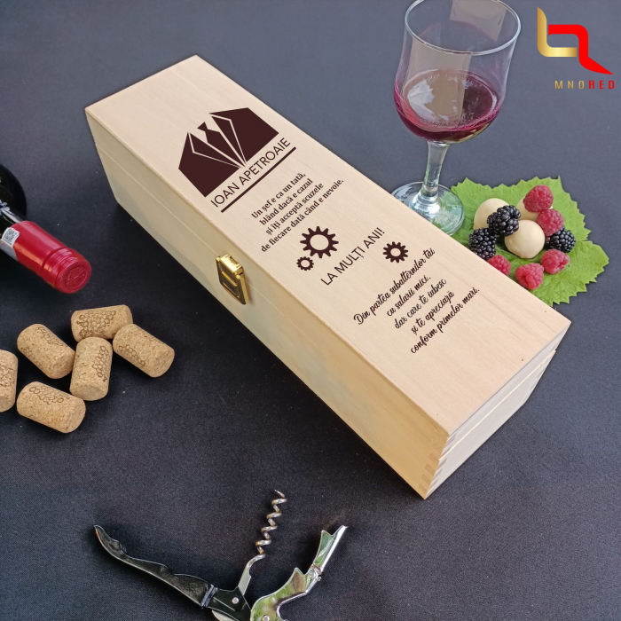 CADOU pentru SEF - cutie lemn pentru vin [2]