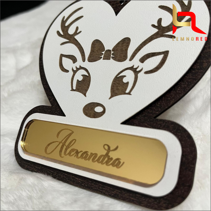 Decoratiune personalizata renisor pentru bradul de Craciun [2]