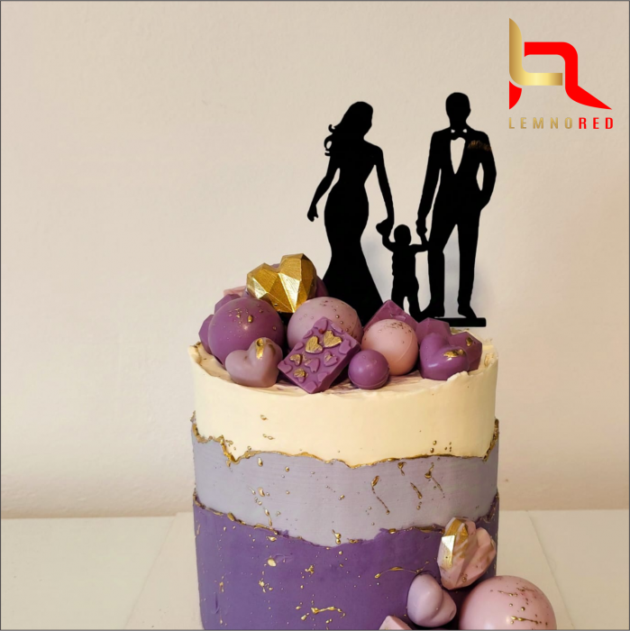 Element decorativ pentru tort (siluete parinti si copil) [5]