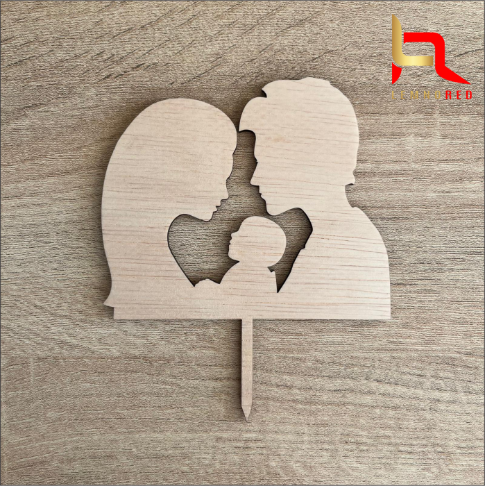 Element decorativ pentru tort (siluete parinti si copil) [4]
