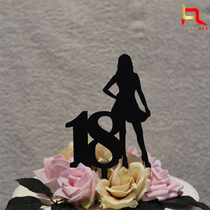 Decoratiune tort pentru majorat Girl 18 (M1) [2]