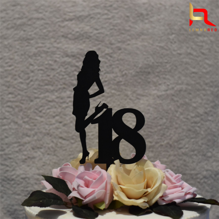Cake topper pentru majorat - Fata 18 (M2) [3]