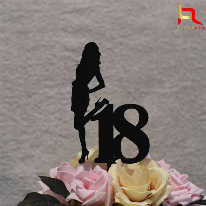 Cake topper pentru majorat - Fata 18 (M2) [2]