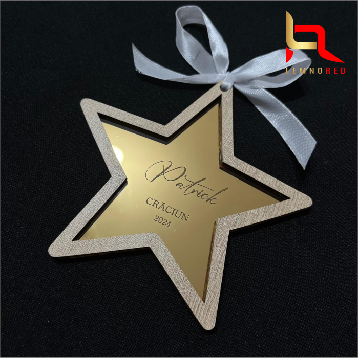 Decoratiune stea personalizata, pentru bradul de Craciun [2]