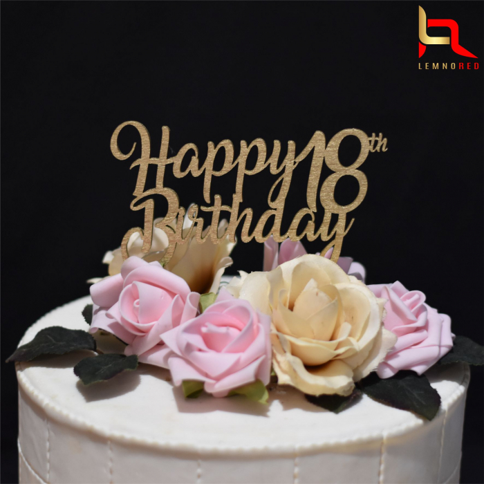 Cake topper Happy Birthday X th [2]