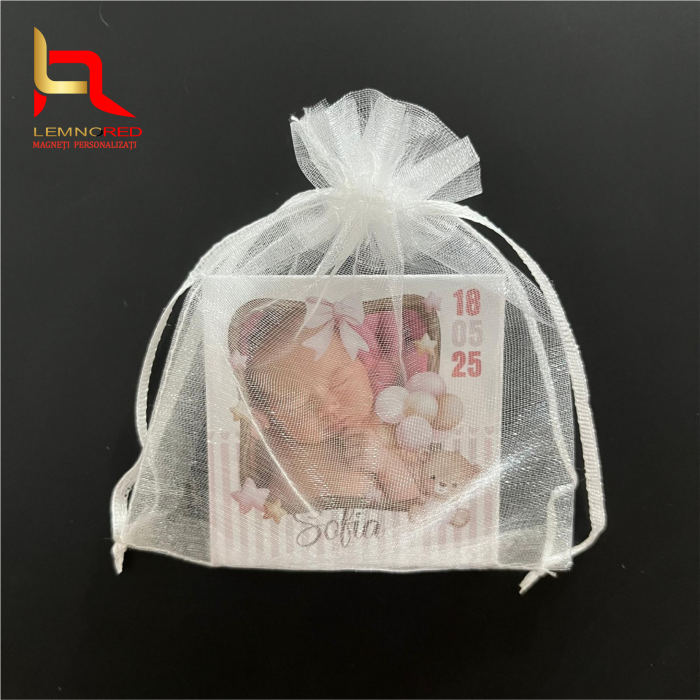 Magnet de Frigider Personalizat pentru Botez – Cadou Unic cu Numele Copilului și Data Evenimentului [3]