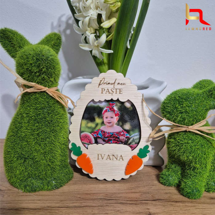 Magnet frigider rama foto -  Primul meu Paste cu poza si text [2]