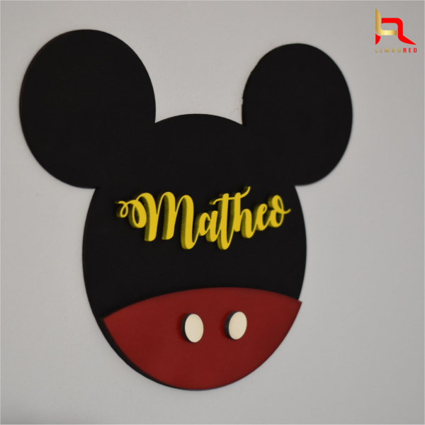 Decoratiune Minnie si Mickey personalizata cu nume [4]