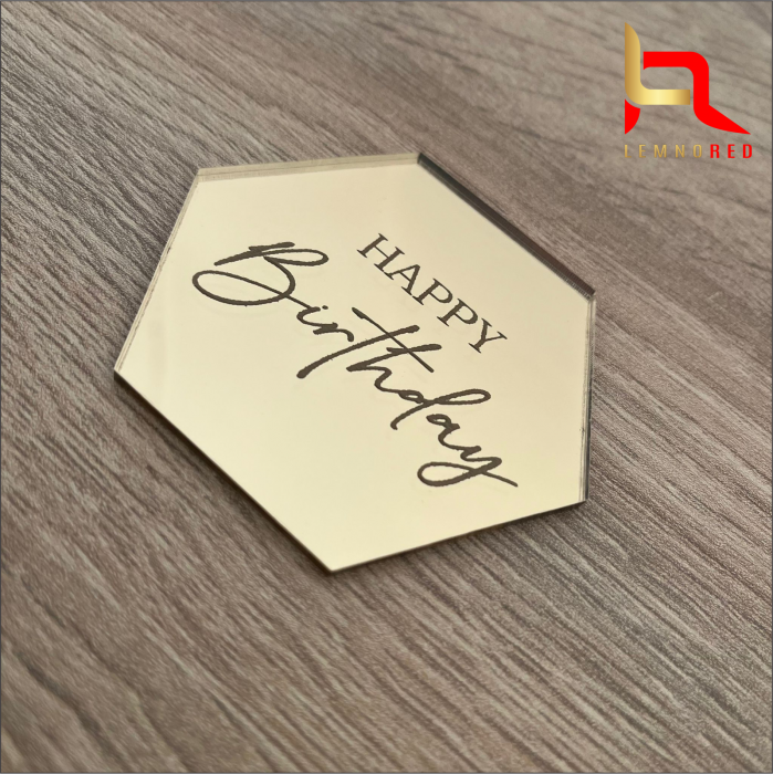 Mini topper hexagon "Happy Birthday" [3]