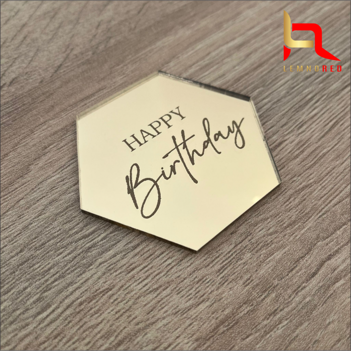 Mini topper hexagon "Happy Birthday" [2]