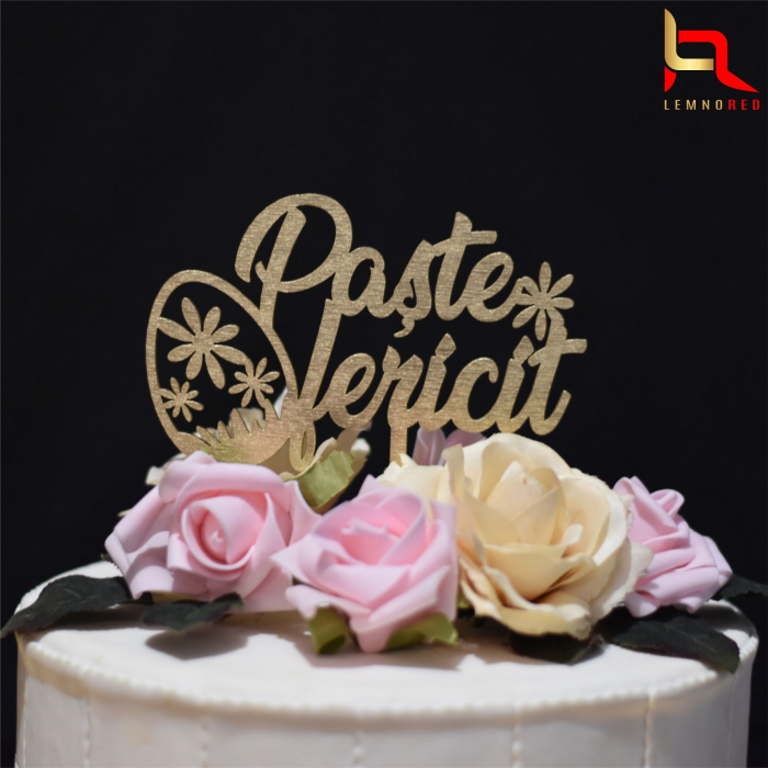 Cake topper Paște Fericit M2 [2]