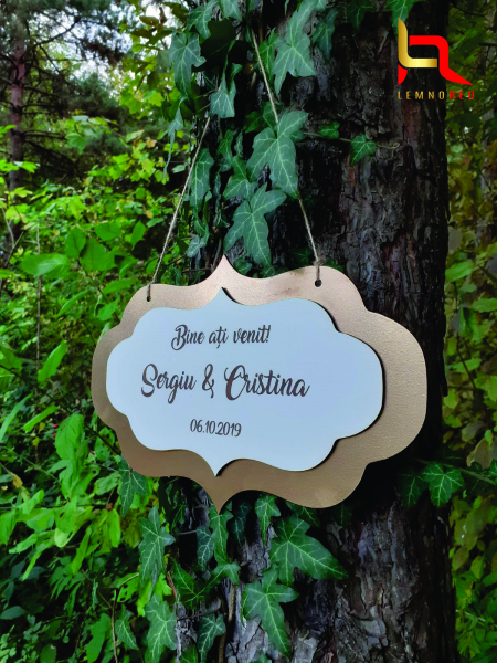 Placuta nunta personalizata Bine ati venit [3]