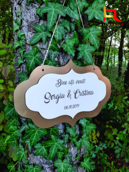 Placuta nunta personalizata Bine ati venit [2]