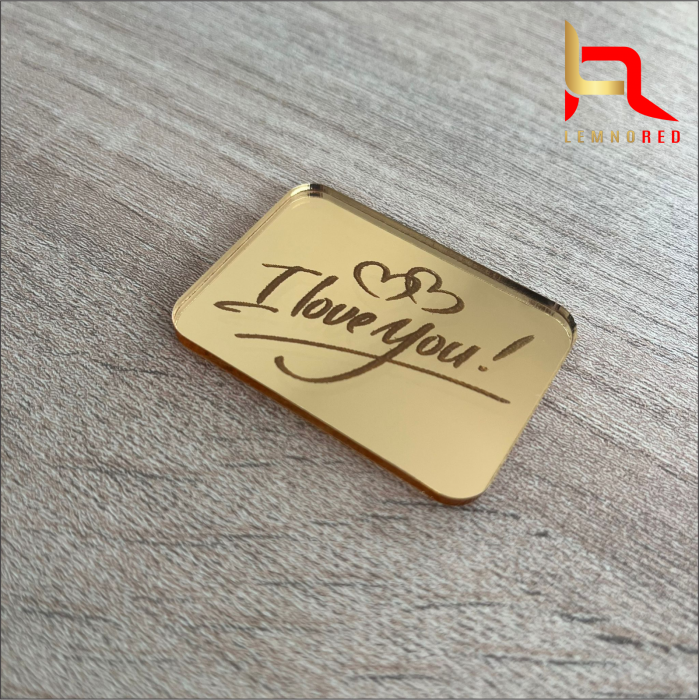 Placuta personalizata pentru tort - I love you [2]