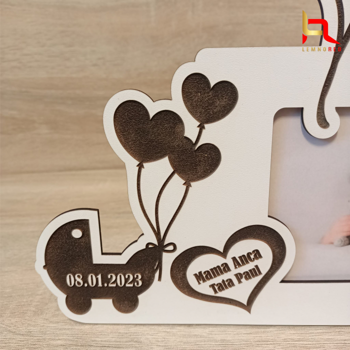 Rama foto personalizata cu detaliile nasterii [3]