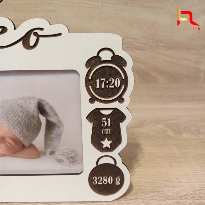 Rama foto personalizata cu detaliile nasterii [4]