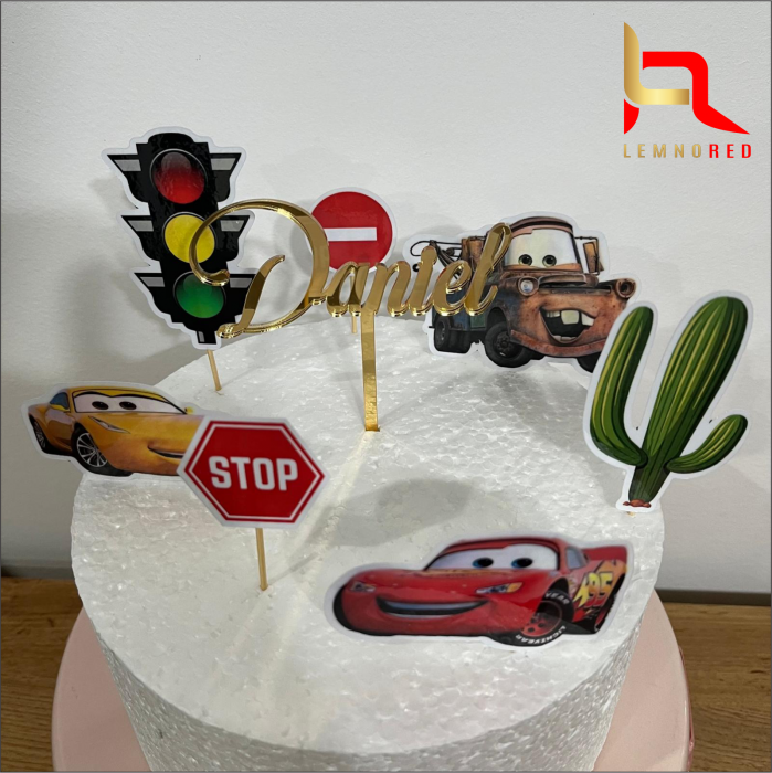 Suita topper tort, din carton - CARS [3]