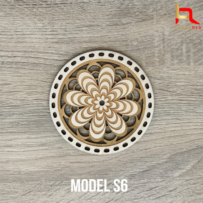 Suport din lemn pentru pahare (set 6 buc) [6]