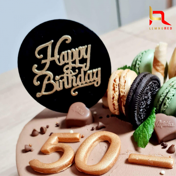 Topper Happy birthday plexiglas + lemn [5]