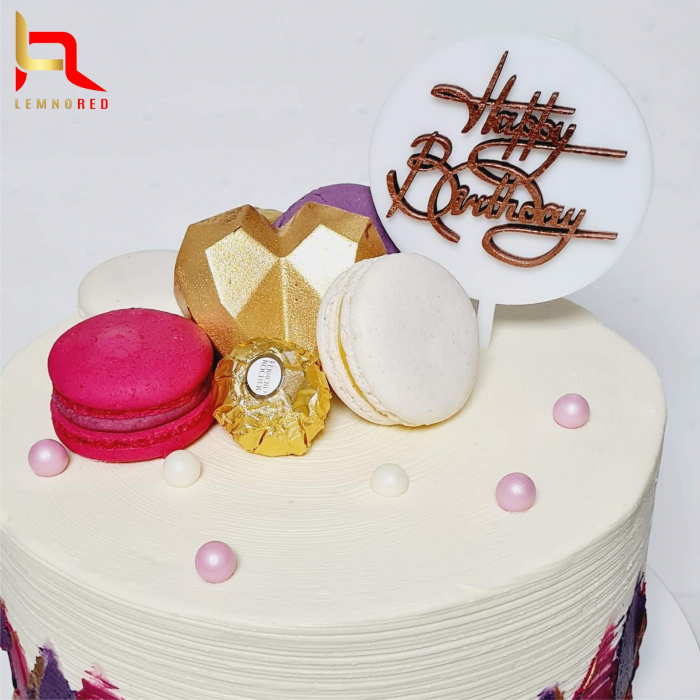 Topper Happy birthday plexiglas + lemn [3]