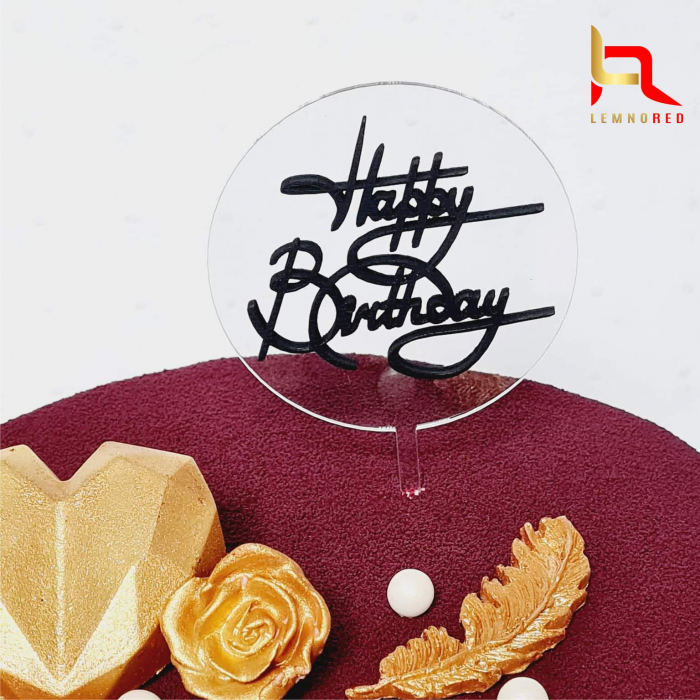 Topper Happy birthday plexiglas + lemn [4]