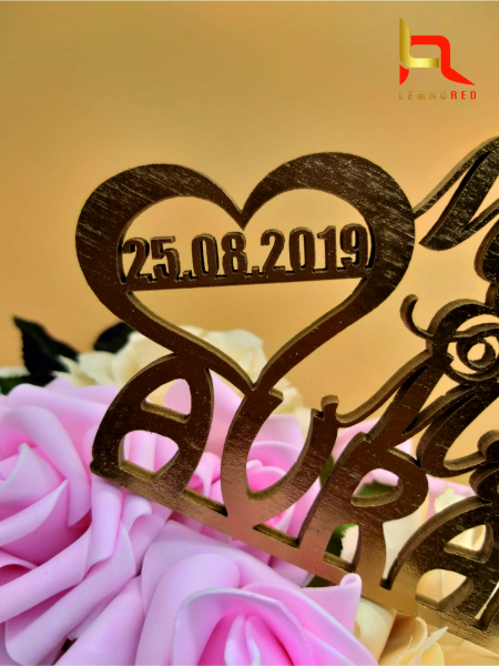 Topper nunta personalizat Mr & Mrs [2]