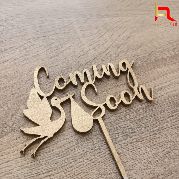 Topper tort cu mesajul "Coming soon" [2]