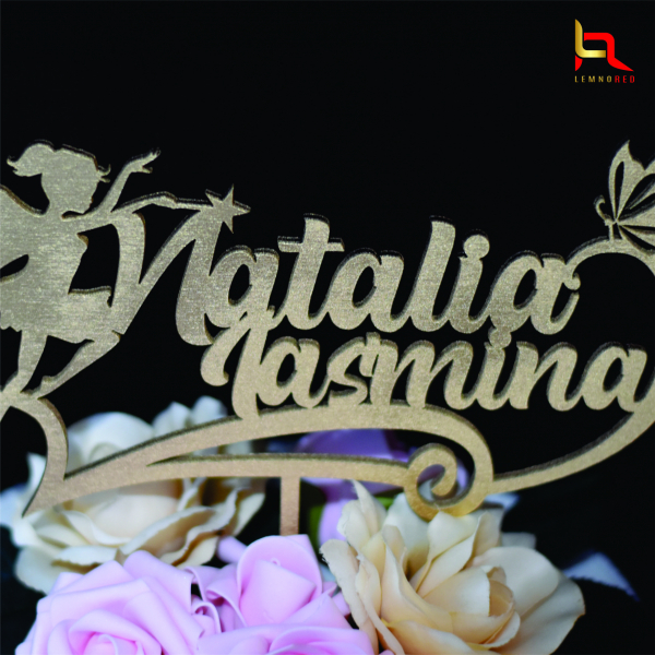 Topper tort personalizat Zana - Fluturas [2]