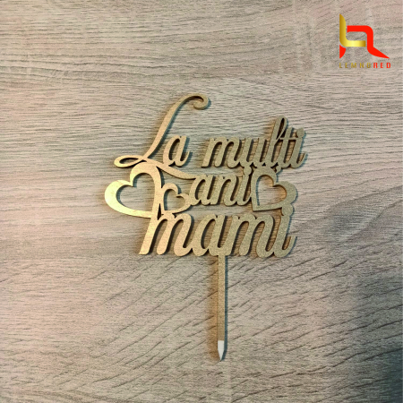 1-8 Martie - Decoratiune pentru tort "La multi ani mami!"