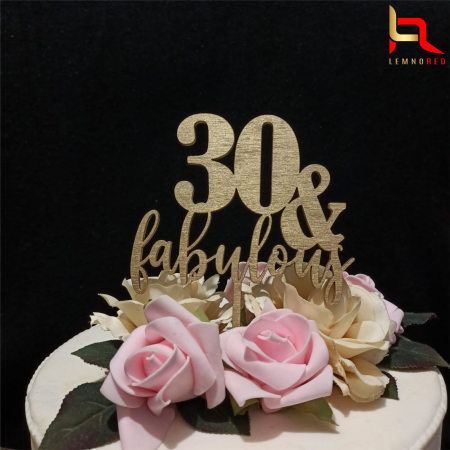 Toppere aniversari - Topper tort FABULOUS + VARSTA